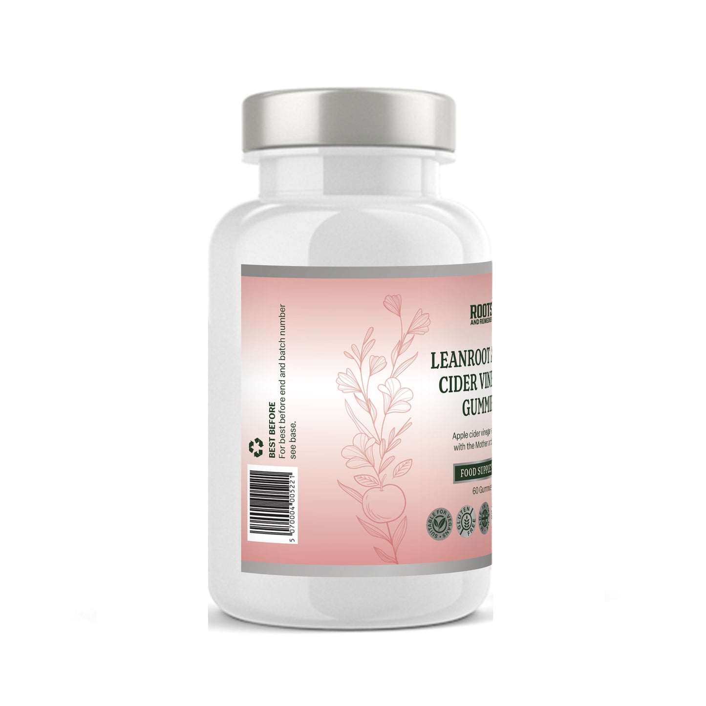 Roots & Remedies Leanroot Apple Cider Vinegar with The Mother 60 Gummies