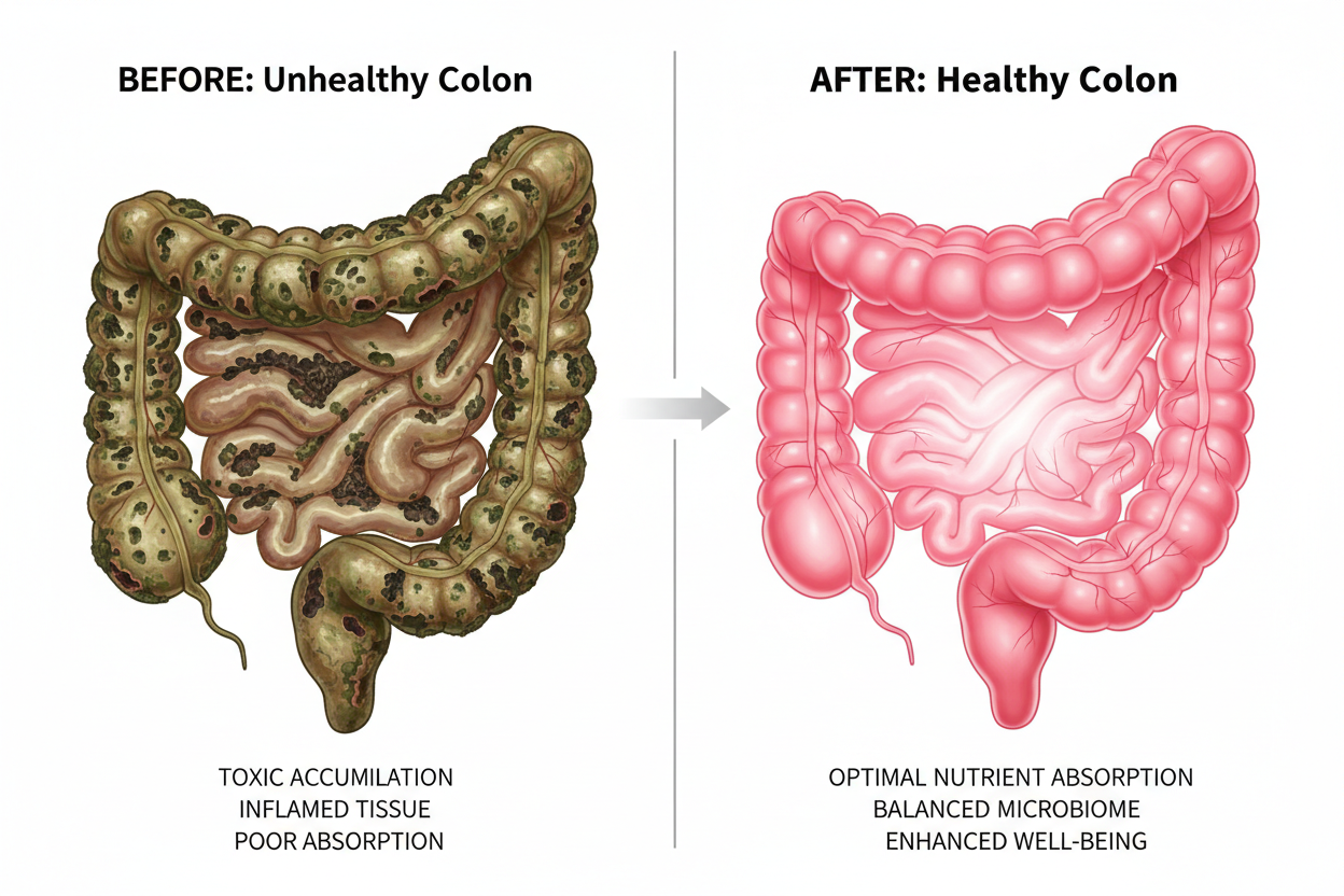 Two-step cleanse with Gutroot Cleanse and Candida Rootcleanse for a healthy, naturally moving colon and gentle gut balance.