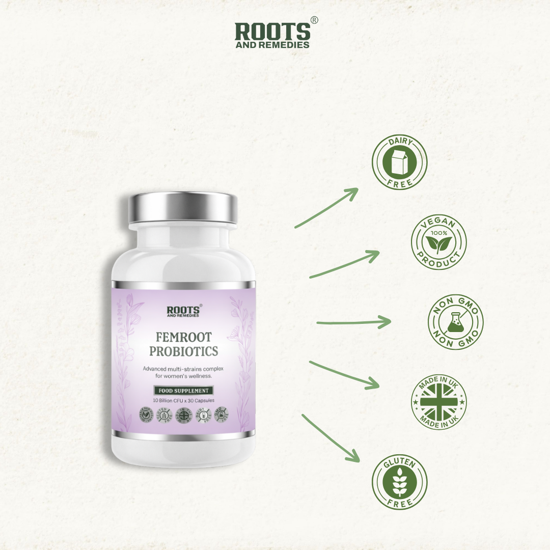 Roots & Remedies Femroot Probitoics for Women 30 Capsules