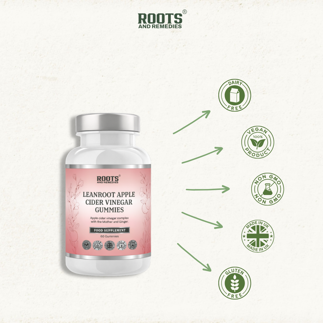 Roots & Remedies Leanroot Apple Cider Vinegar with The Mother 60 Gummies